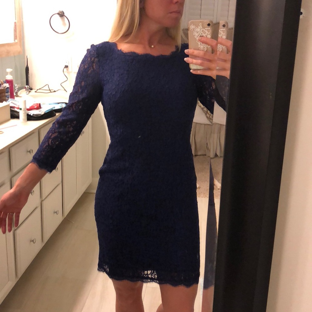 Adrianna Papel Purple Lace Dress